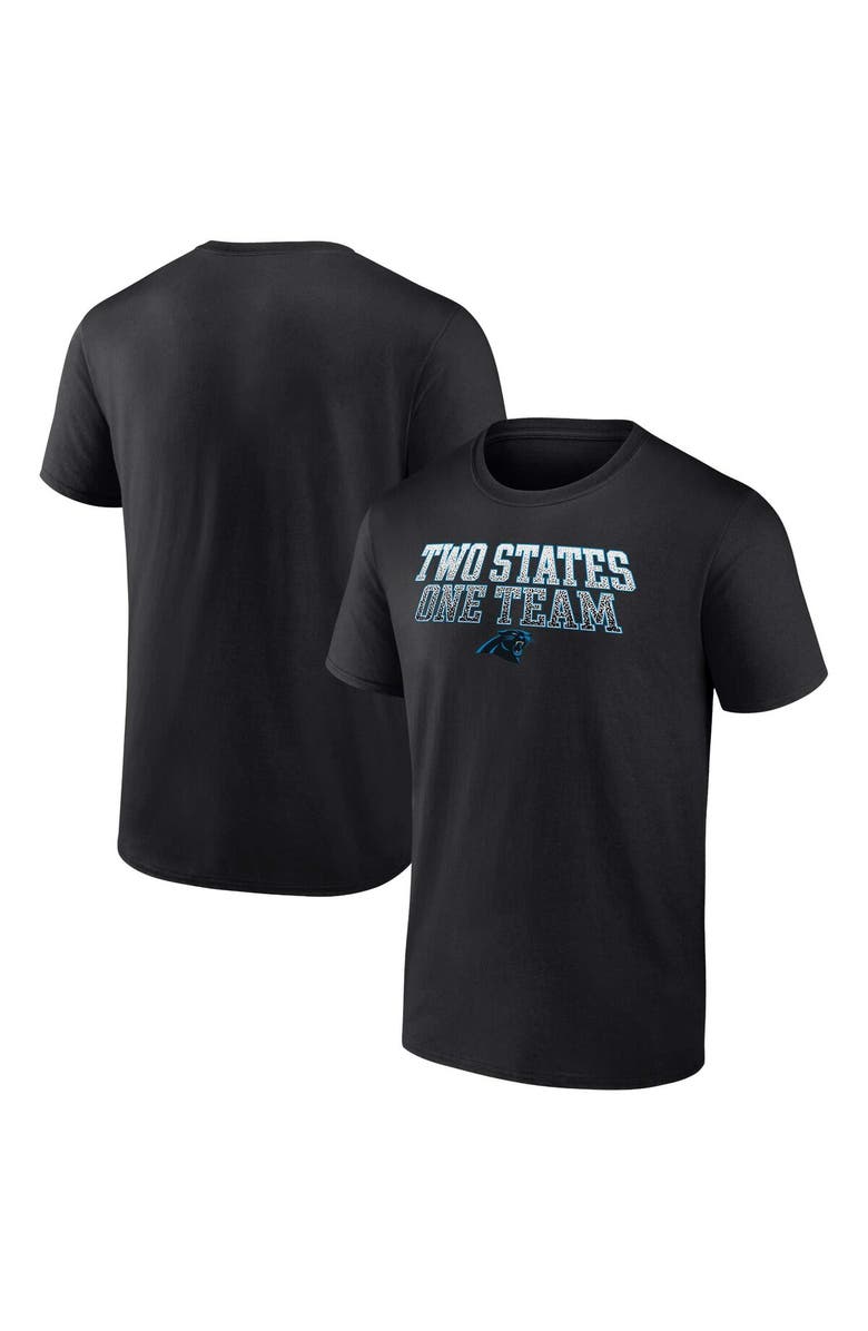 FANATICS Men's Fanatics Branded Black Carolina Panthers Big & Tall Two States One Team Statement T-Shirt, Main, color, Black
