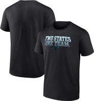 FANATICS Men's Fanatics Branded Black Carolina Panthers Big & Tall Two States One Team Statement T-Shirt