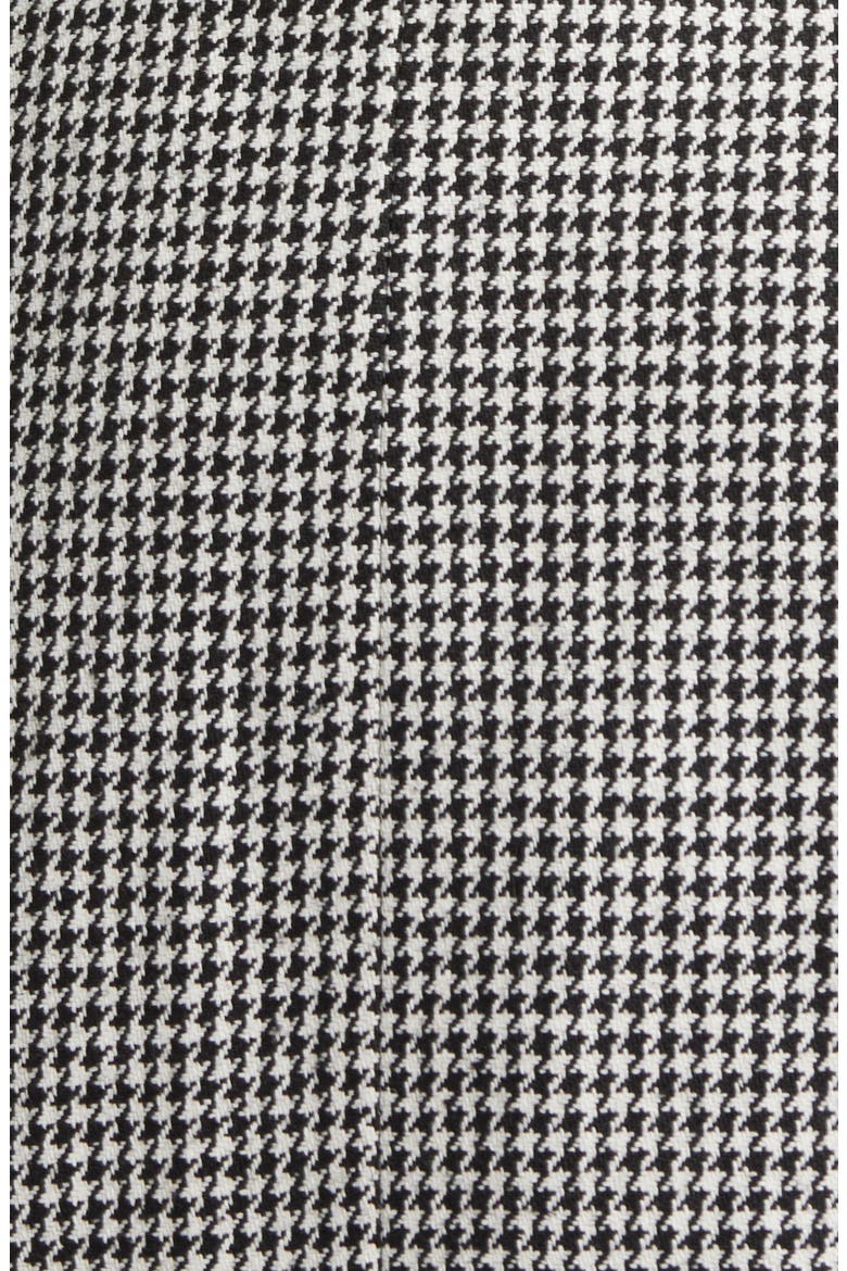 Houndstooth Double Breasted Coat, Alternate, color, BLACK