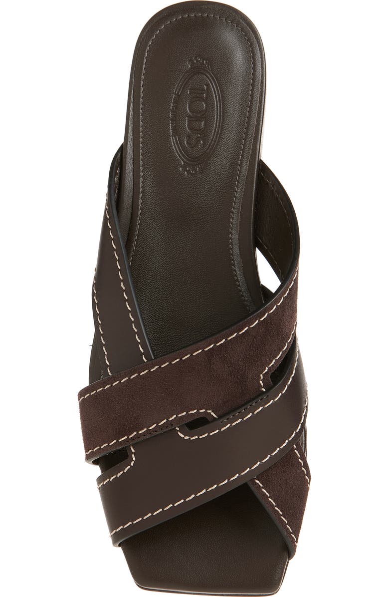 Tod's Slide Sandal, Alternate, color, Palissandro