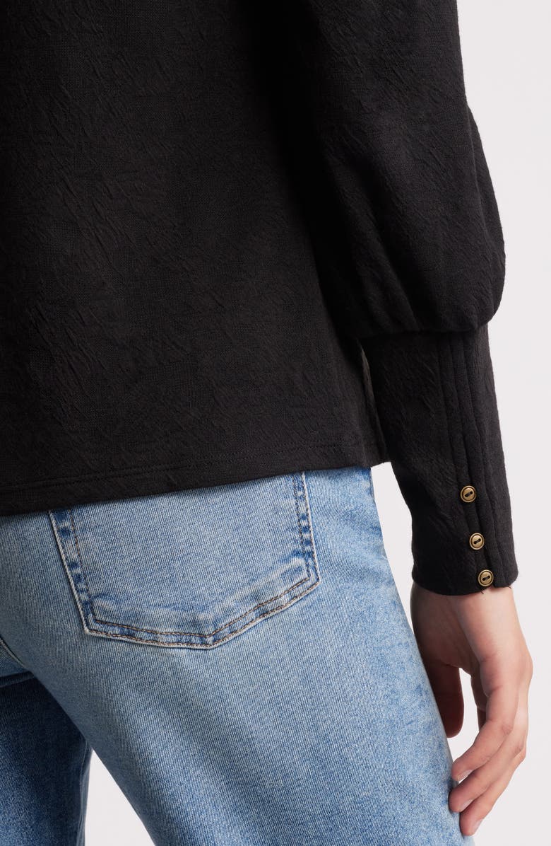 Bobeau Jacquard Balloon Sleeve Sweater, Alternate, color, 