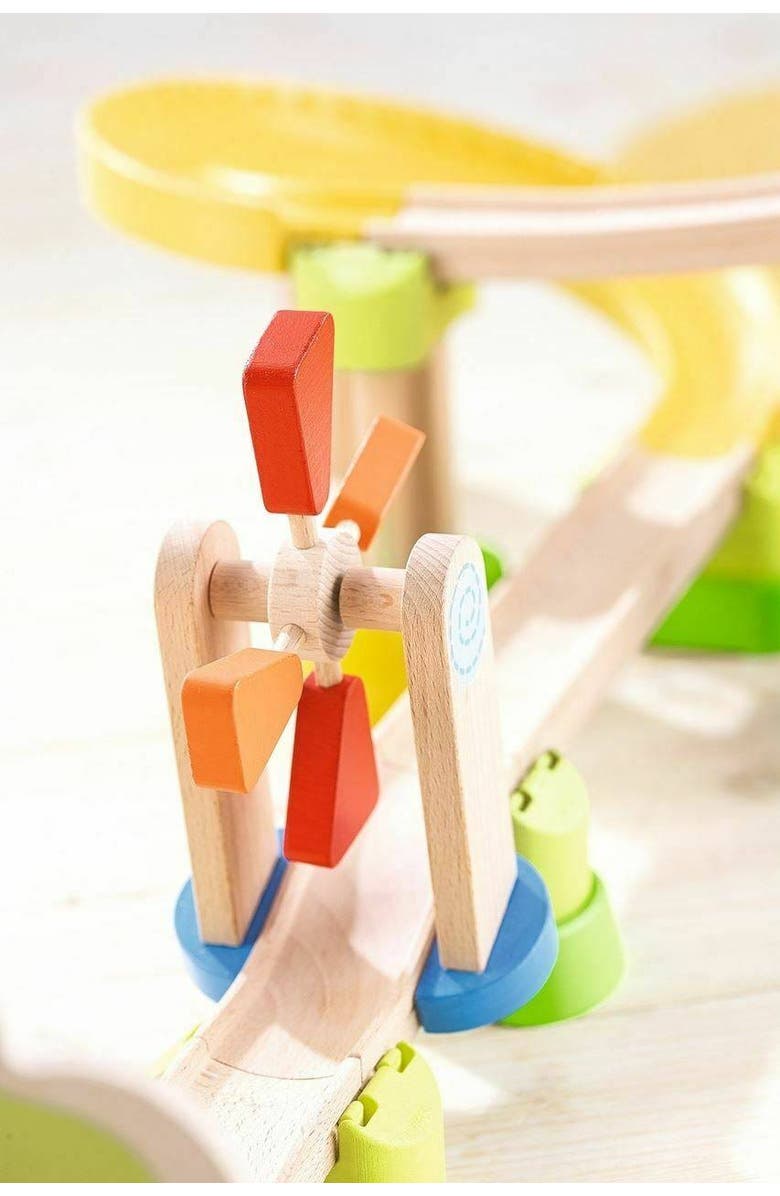 HABA Marble Run Kullerbu Windmill Playset, STEM Toy Building Set for 3-5 Year Olds, Montessori Toys Marble Maze, 25 Piece Ball Track, Alternate, color, Multi