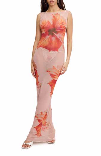Good American Gauze Mesh Cover-Up Maxi Dress