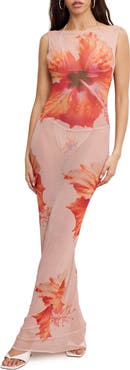 Good American Gauze Mesh Cover-Up Maxi Dress
