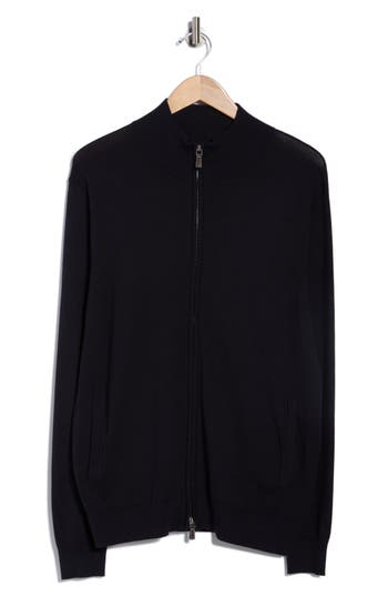 Tom Baine Zip Sweater In Blue