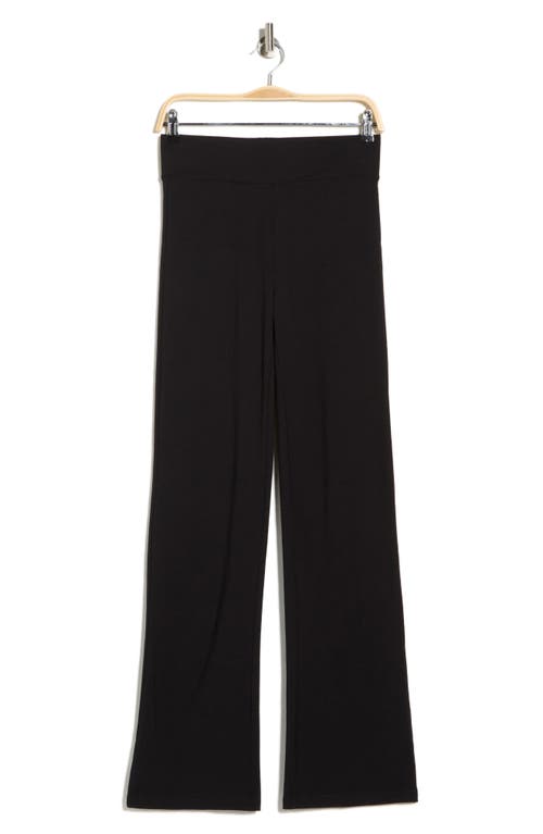 Hue Cotton Blend Flared Leggings In Black