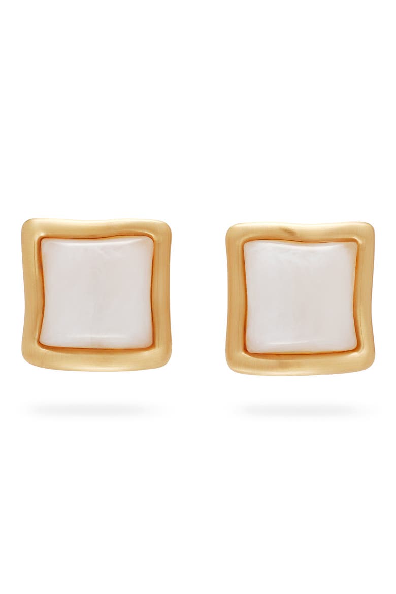 Suni Stud Earrings, Main, color, PEARL