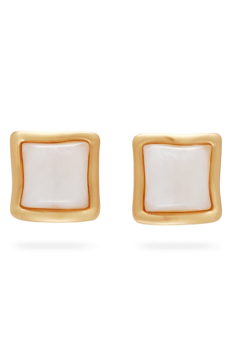 Cult Gaia Suni Stud Earrings, Main, color, Pearl