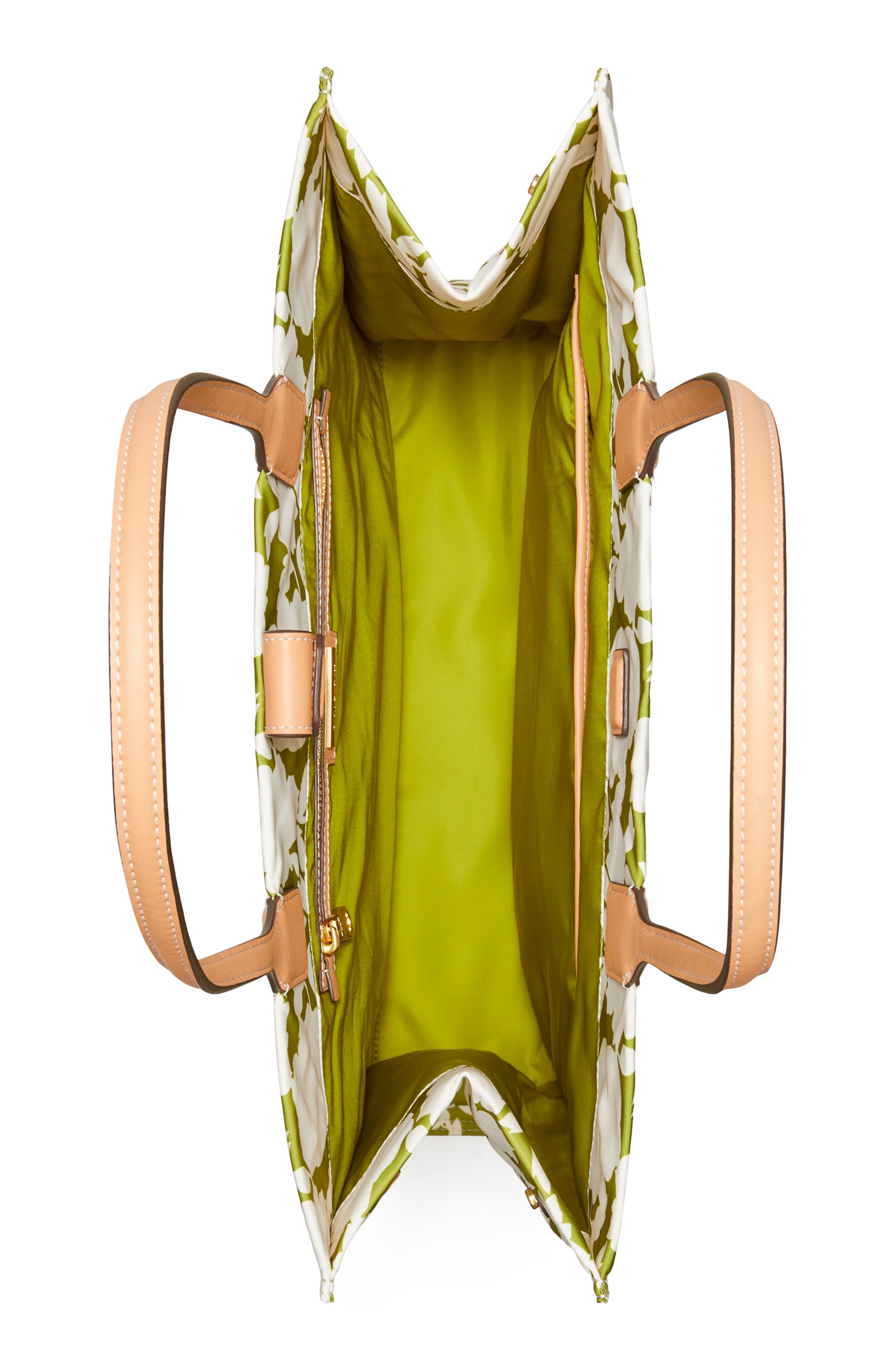 Tory Burch Ella Floral Recycled Polyester Tote, Alternate, color, 