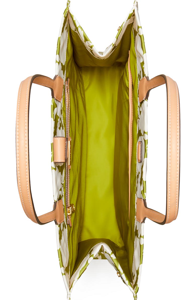 Tory Burch Ella Floral Recycled Polyester Tote, Alternate, color,