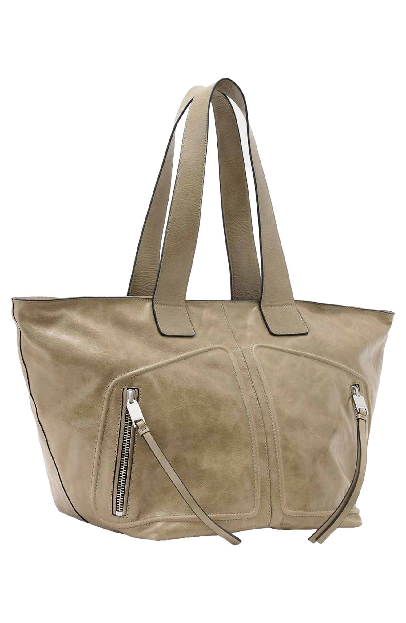 Jean Rey Leather Tote, Alternate, color, PEBBLE GREY