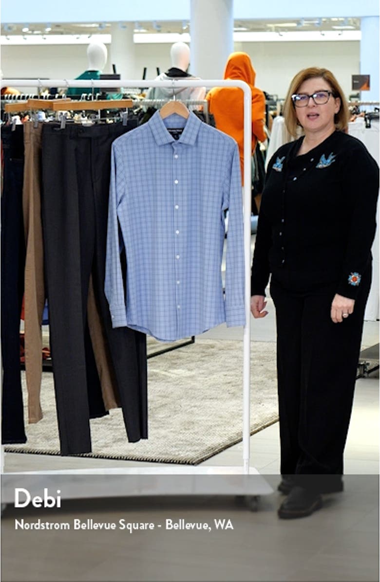 Leeward Trim Fit Plaid Performance Button-Up Shirt, sales video thumbnail