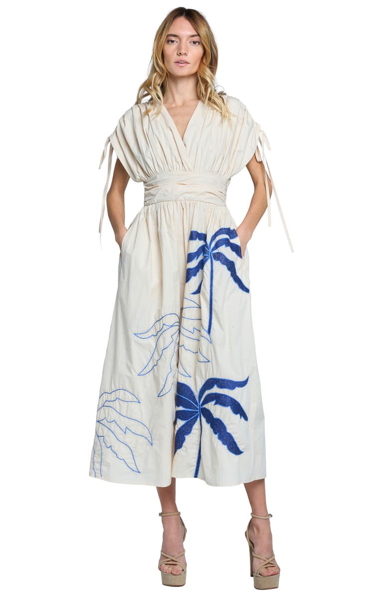 CIEBON Gale Embroidered A-Line Dress, Alternate, color, 