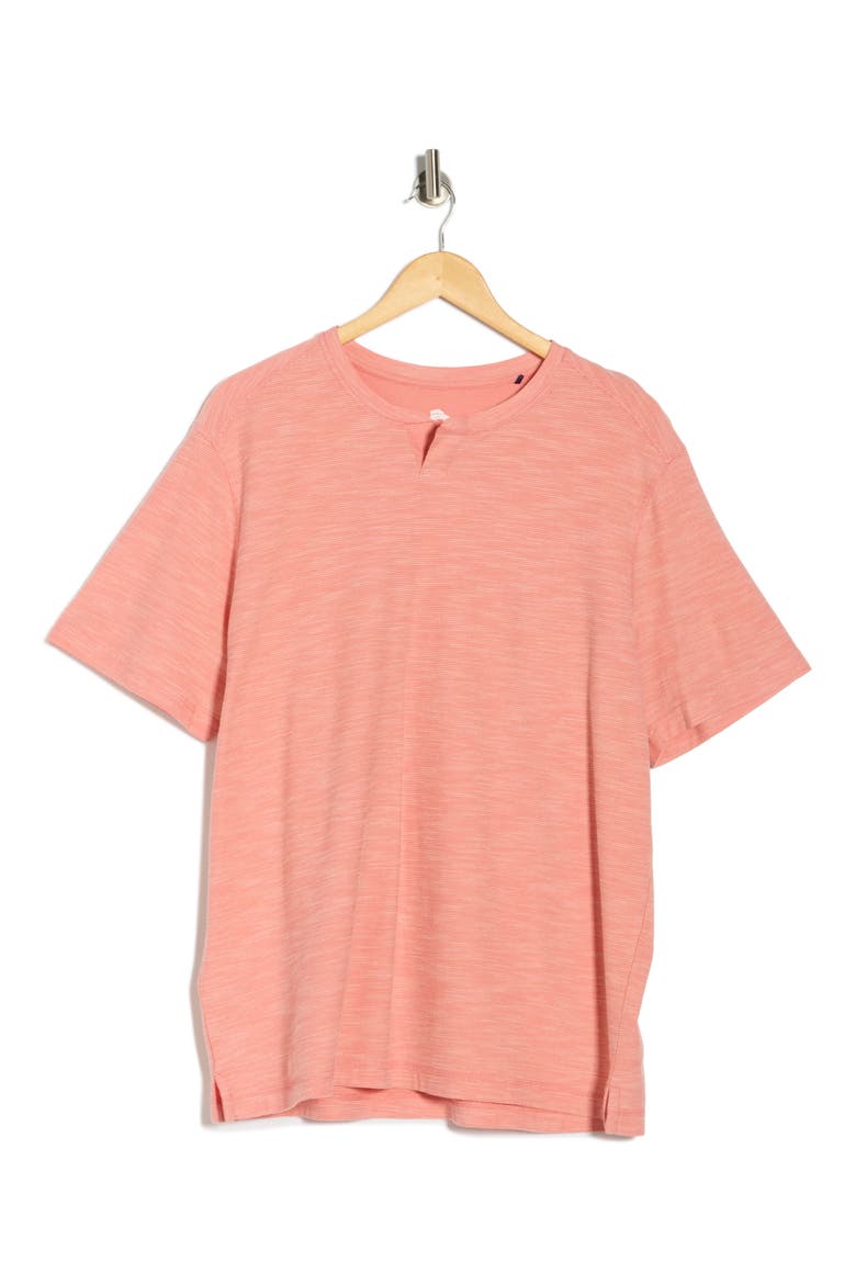 Havana Notch Neck Cotton T-Shirt, Alternate, color, PURE SALMON