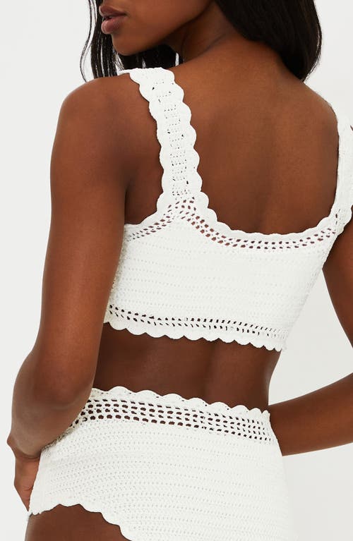 Shop Beach Riot Andy Crochet Bikini Top In White