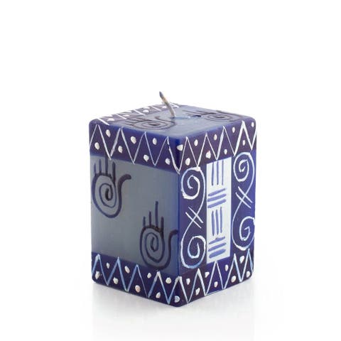 Hamsa Painted Cube Candle
