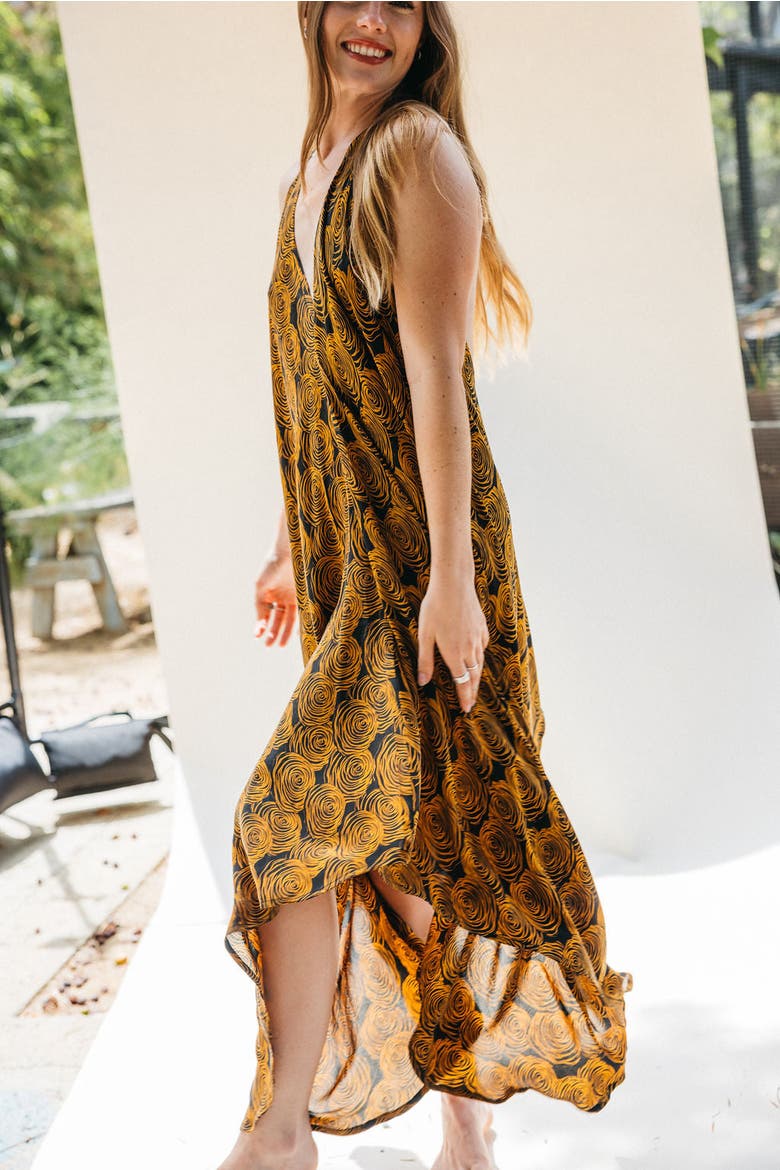 Classic Silk Dress Bass, Alternate, color, Yellow