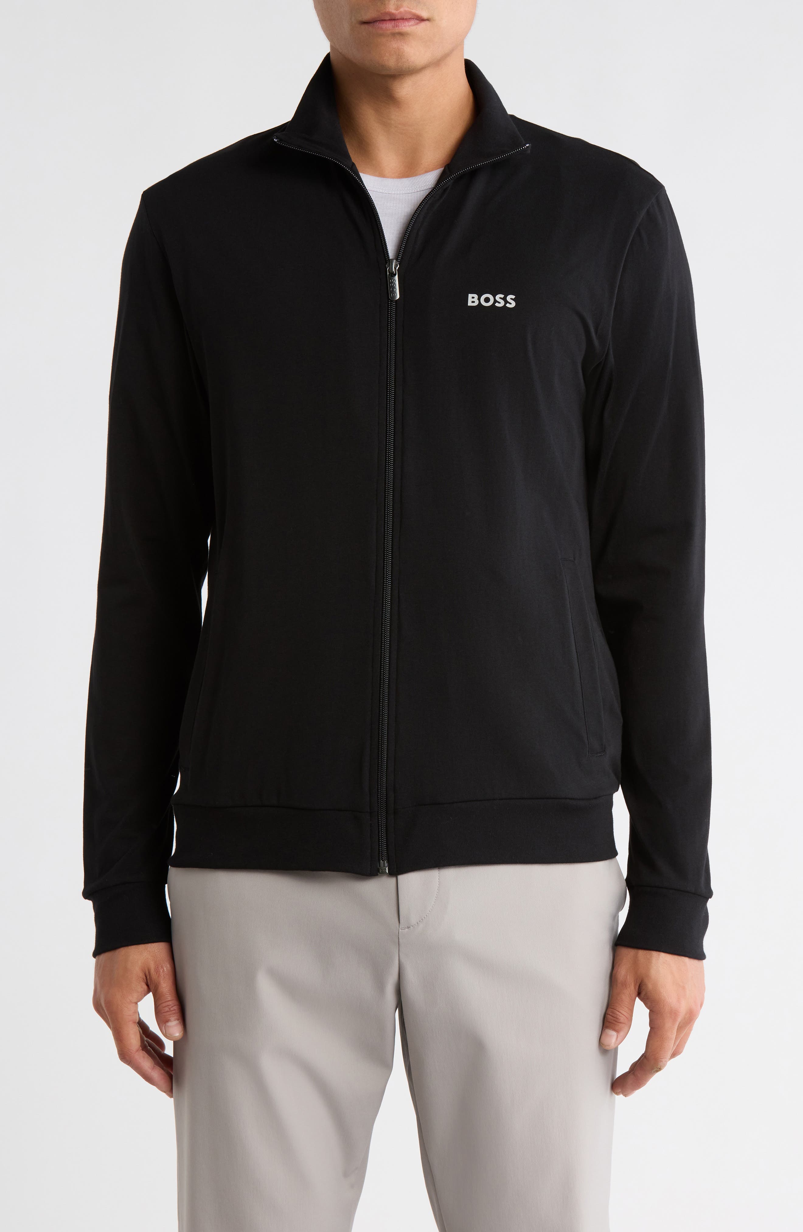 BOSS Peter Stretch Cotton Track Jacket