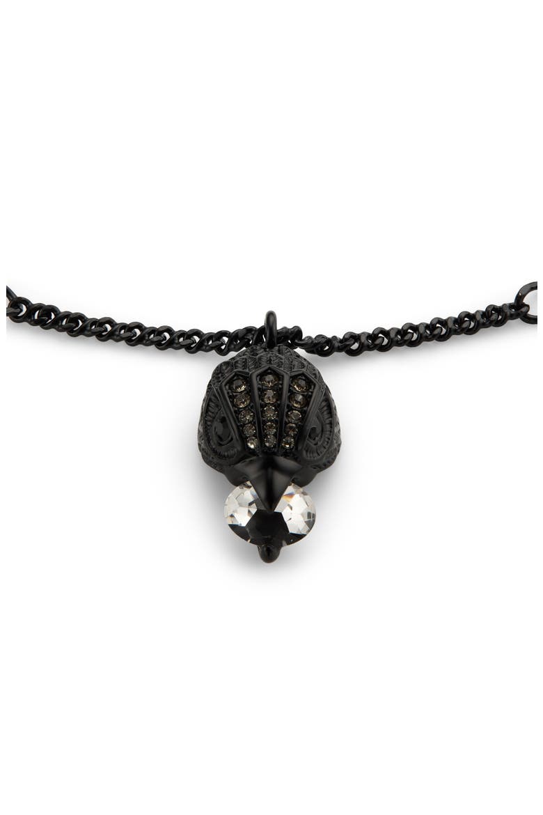 Crystal Eagle Head Pendant Necklace, Alternate, color, BLACK