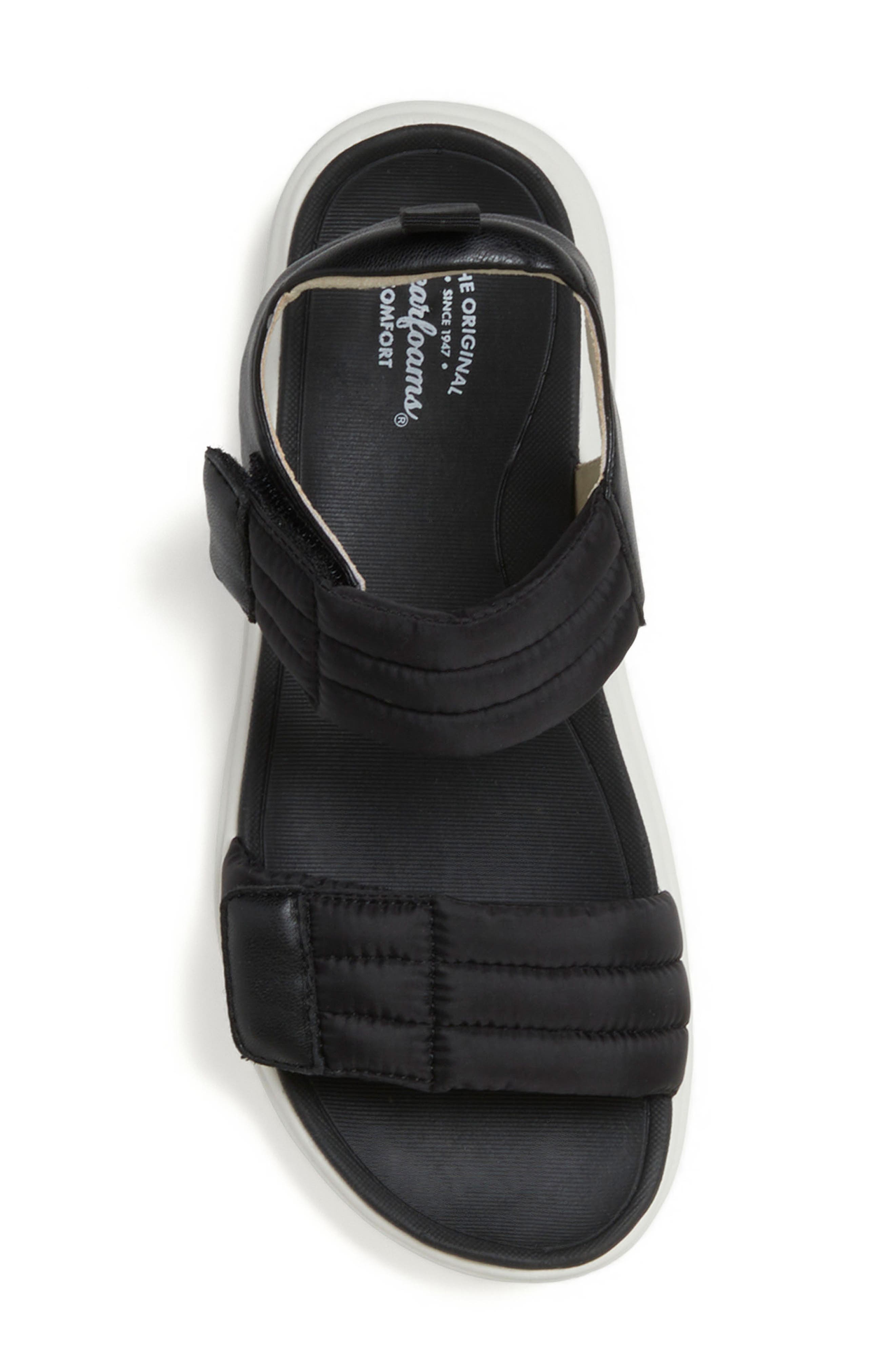 Thea Quarter Strap Sandal, Alternate, color, BLACK