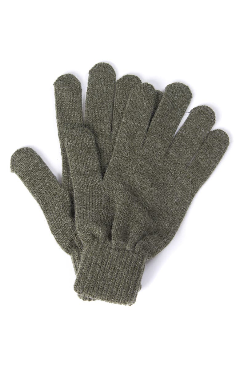 Barbour Tartan Wool Scarf & Gloves Set, Alternate, color, Classic/Olive