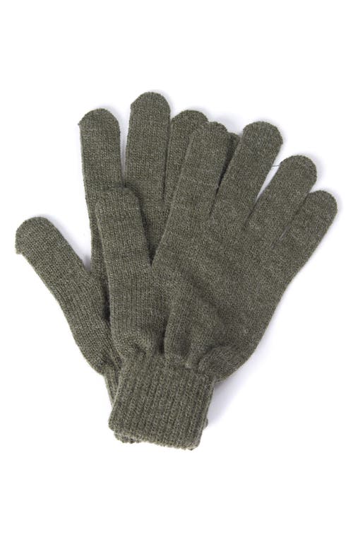 Barbour Tartan Wool Scarf & Gloves Set In Green