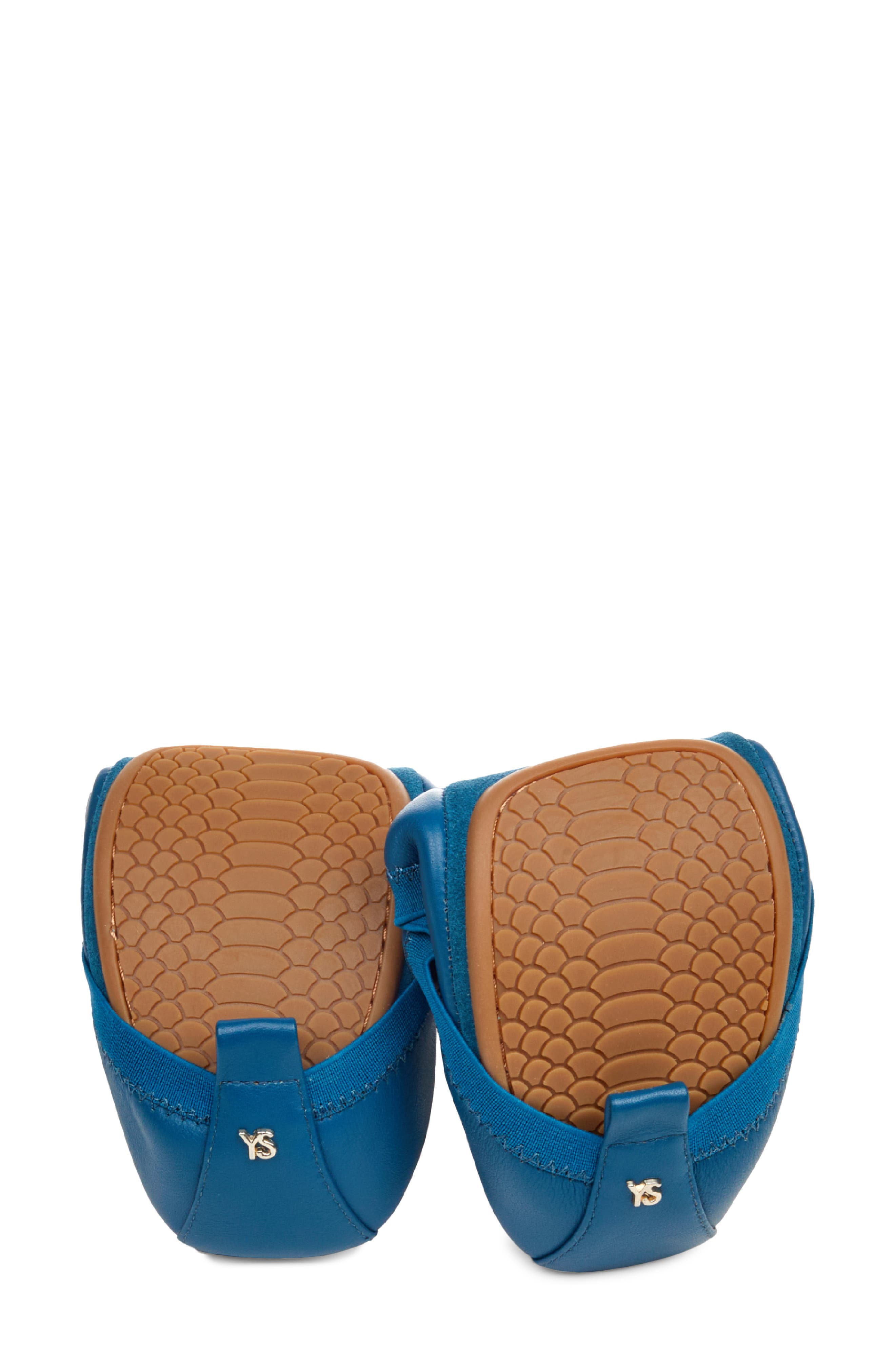 Yosi Samra Samara Foldable Ballet Flat, Alternate, color, Tidal Teal