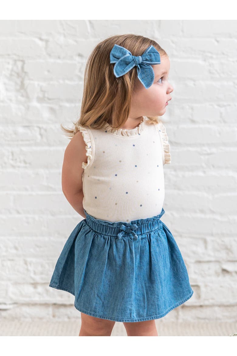 Organic Iona Chambray Skirted Bloomer, Alternate, color, Chambray