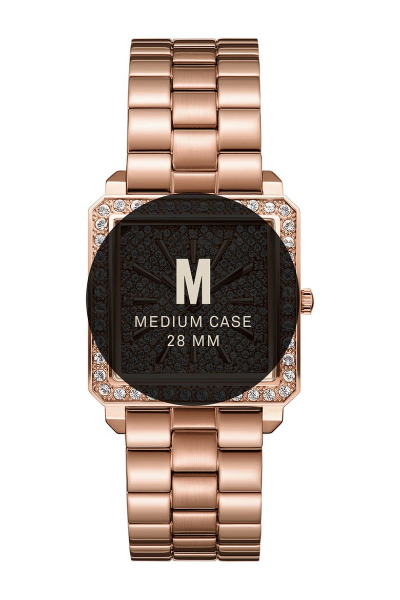 Cristal 28 Diamond Bracelet Watch & Bracelet Set, 28mm, Alternate, color, ROSE GOLD