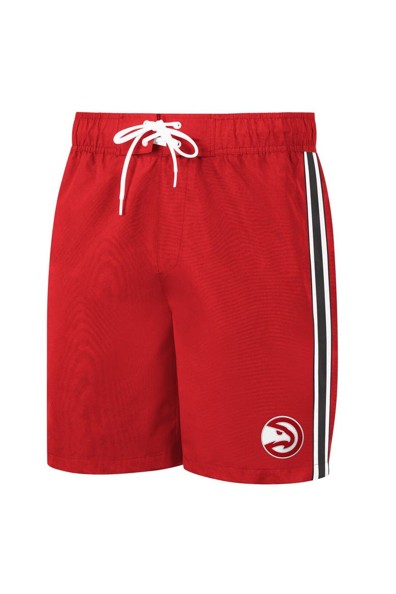 Men's G-III Sports by Carl Banks Red Atlanta Hawks Sand Beach Volley Swim Shorts, Alternate, color, Red