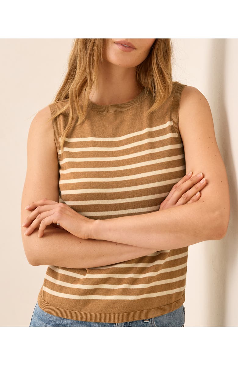 Pact Organic Classic Fine Knit Shell, Alternate, color, Del Norte Stripe