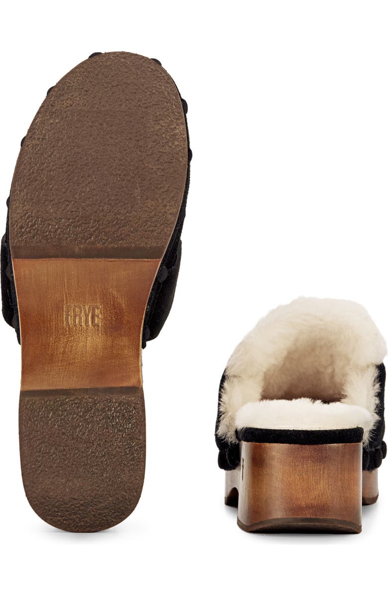 Frye Melody Genuine Shearling Lined Platform Clog, Alternate, color,