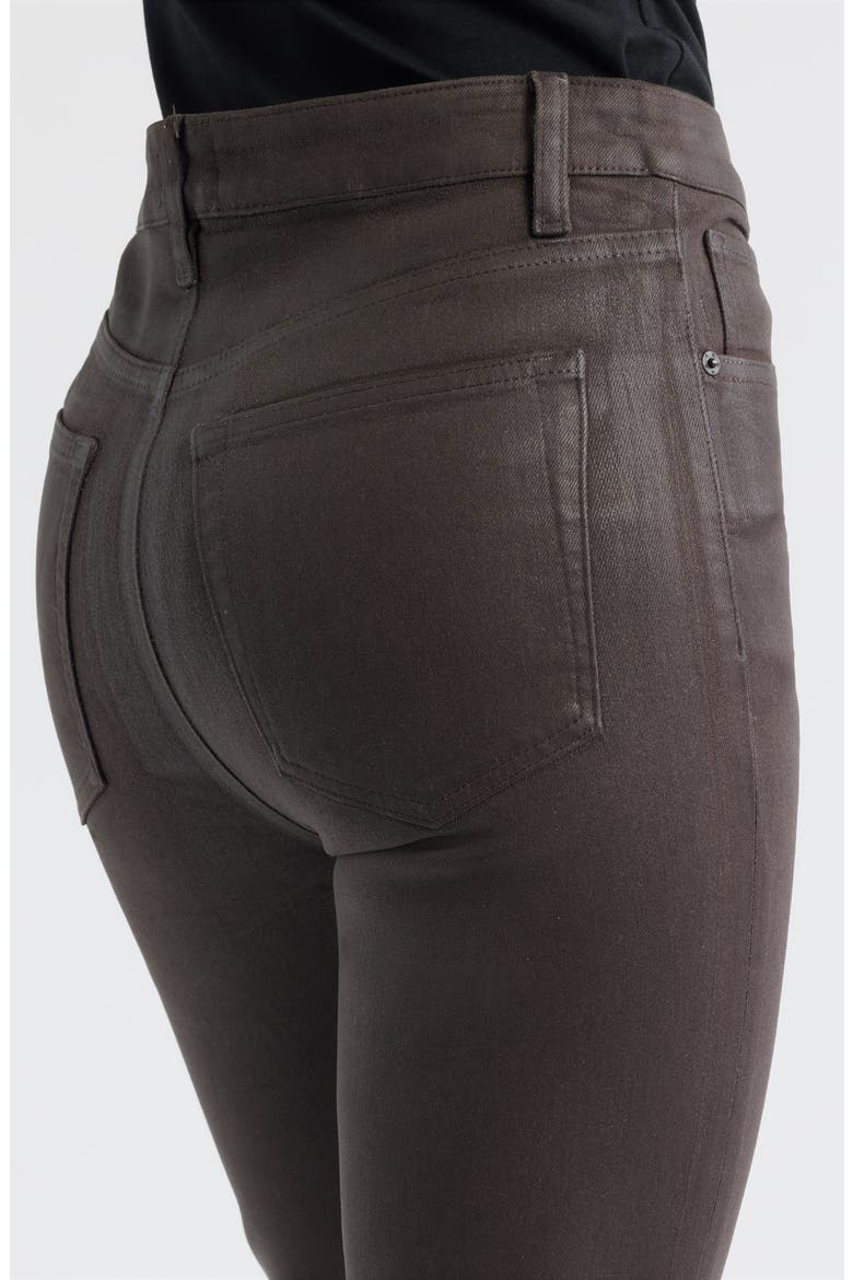 The Reboot Coated High Waist Bootcut Jeans, Alternate, color, TRUFFLE COATED