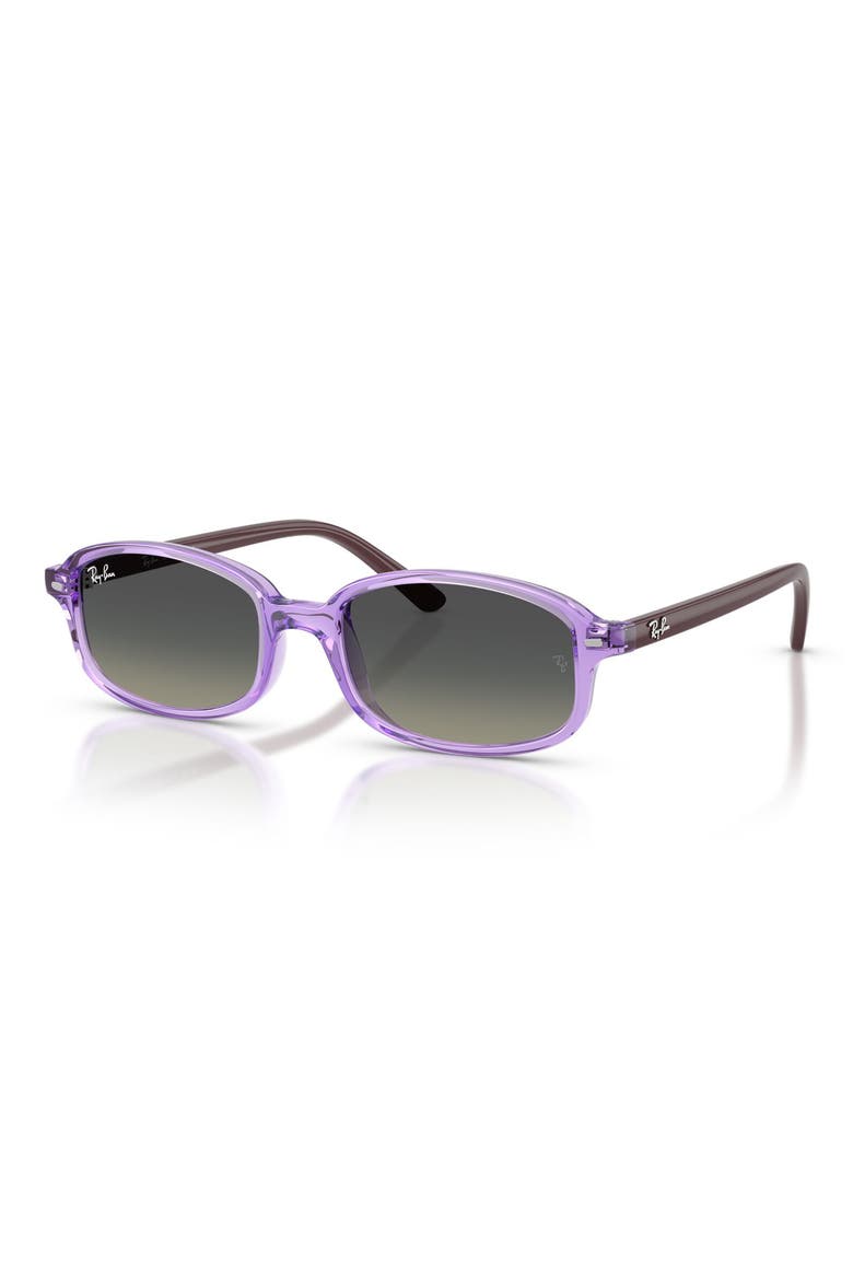 Kids' 49mm Irregular Sunglasses, Alternate, color, TRANSPARENT VIOLET / GREY