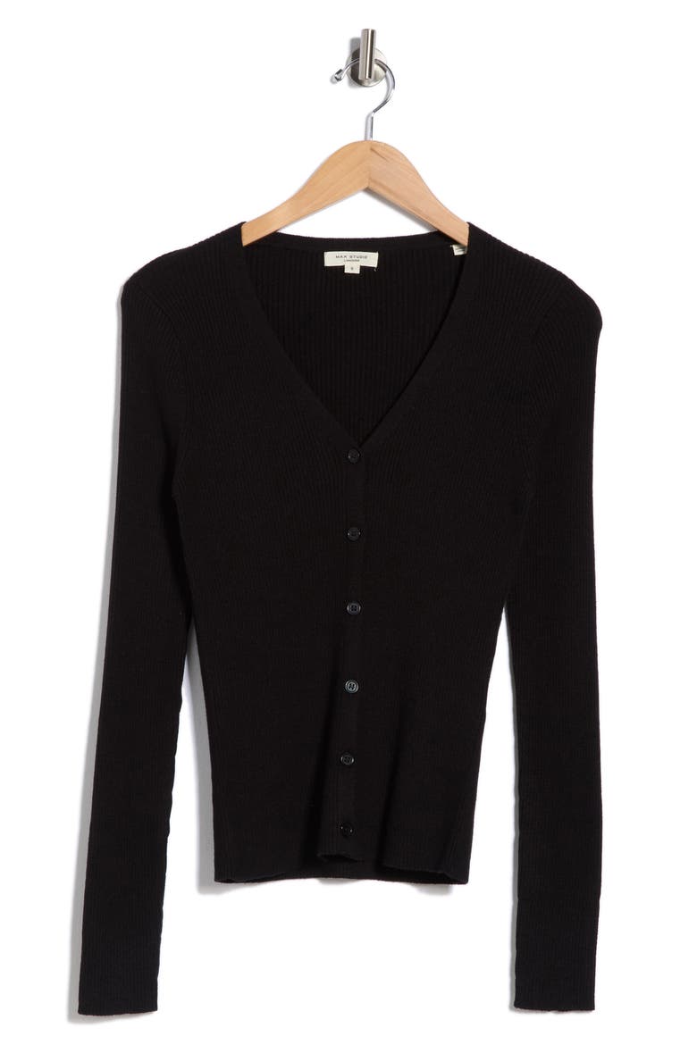 V-Neck Cardigan V-Neck Cardigan, Alternate, color, BLACK
