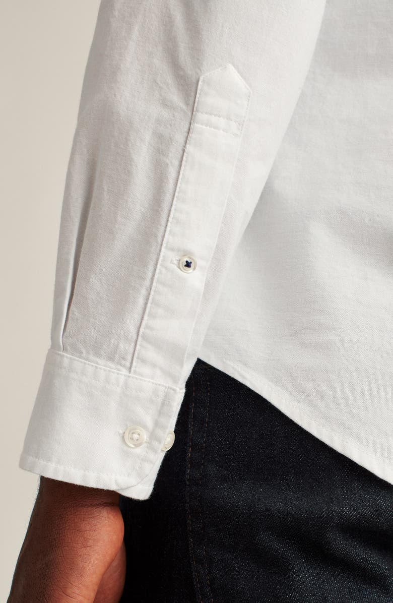 Bonobos Slim Fit Solid White Stretch Cotton Button-Down Oxford Shirt, Alternate, color, 