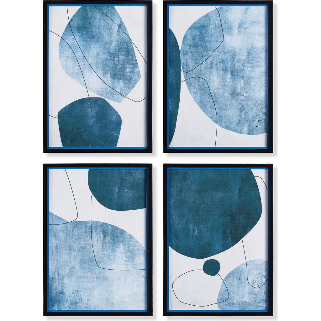 Napa Home & Garden Abstract Ecliptic Prints Set Of 4 In Blue