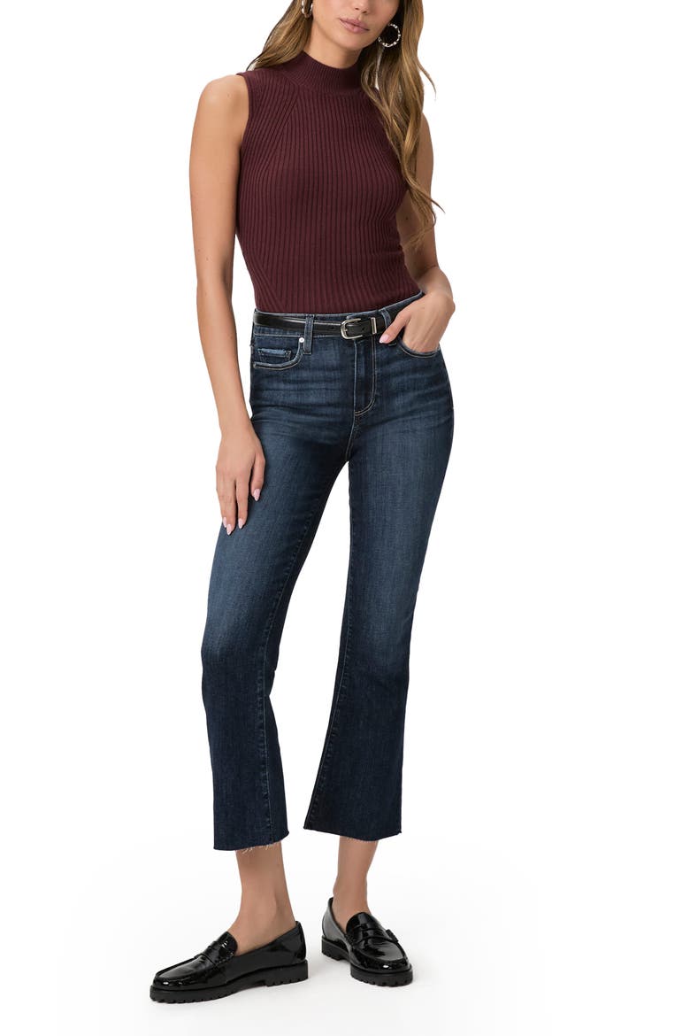 Colette Raw Hem Crop Flare Leg Jeans, Alternate, color, SHIPWRECK