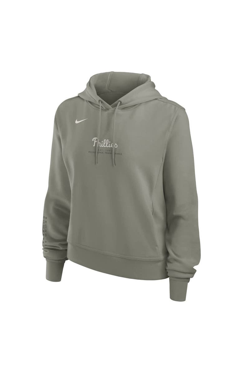 Nike Women's Nike Olive Philadelphia Phillies One Tri-Blend Dri-FIT Hoodie, Alternate, color, Olive