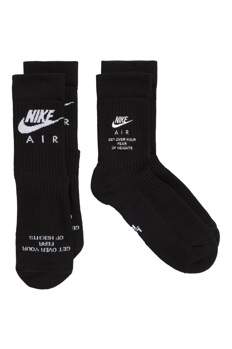 2-Pack SNKR Sox Crew Socks, Main, color, BLACK/ WHITE