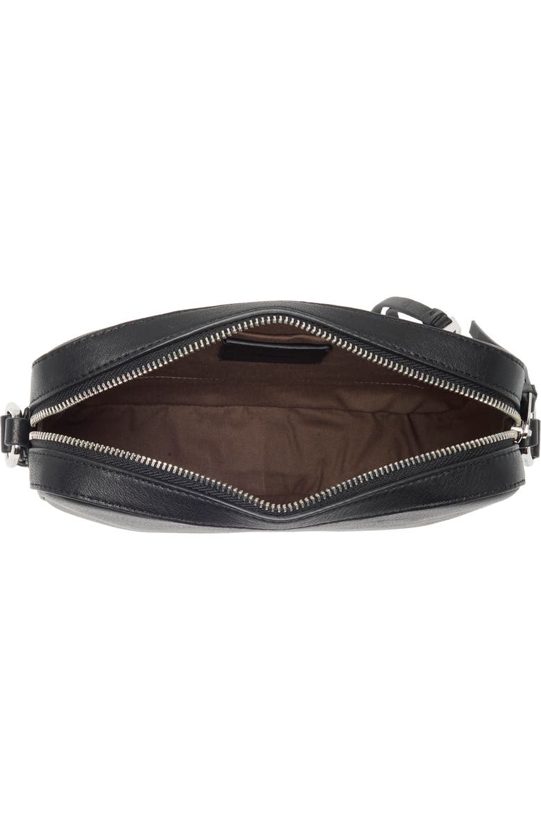 AllSaints Captain Leather Square Crossbody Bag, Alternate, color, Black