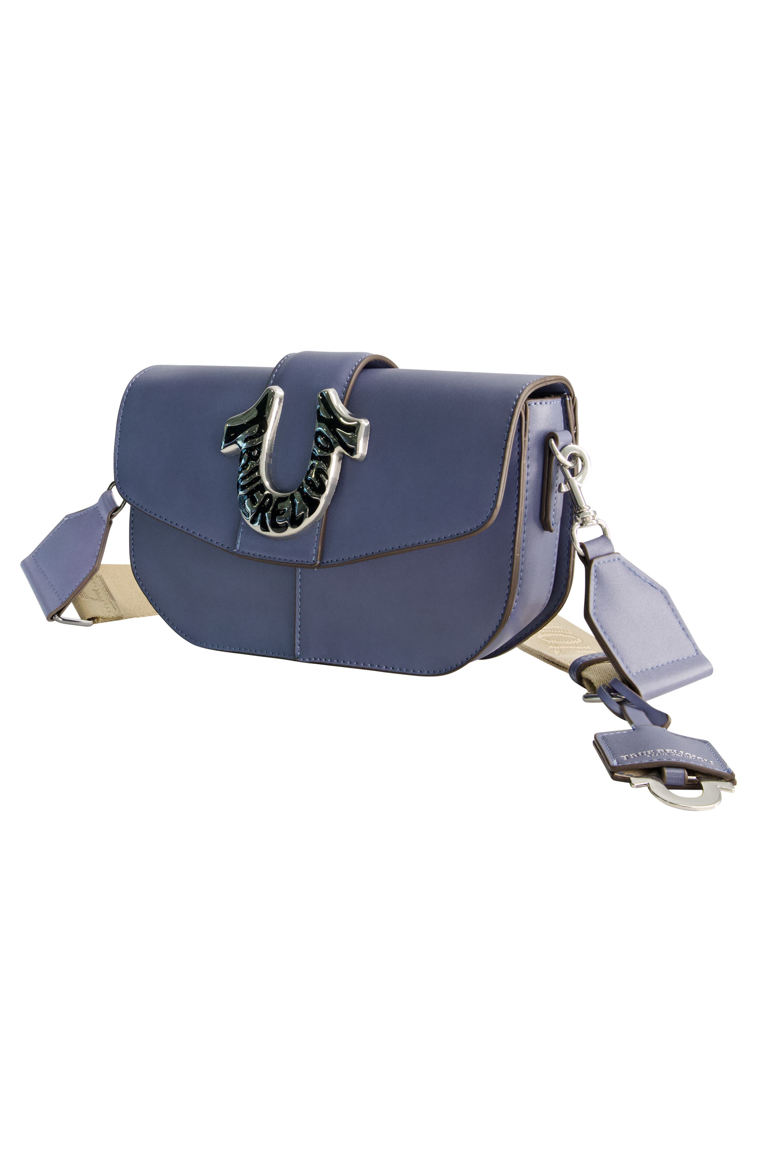 Shoulder Bag with Signature Logo Accent, Alternate, color, BLUE