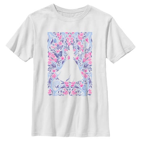 Boys' Glinda Floral Purple and Pink Poster Short Sleeve Graphic T-Shirt