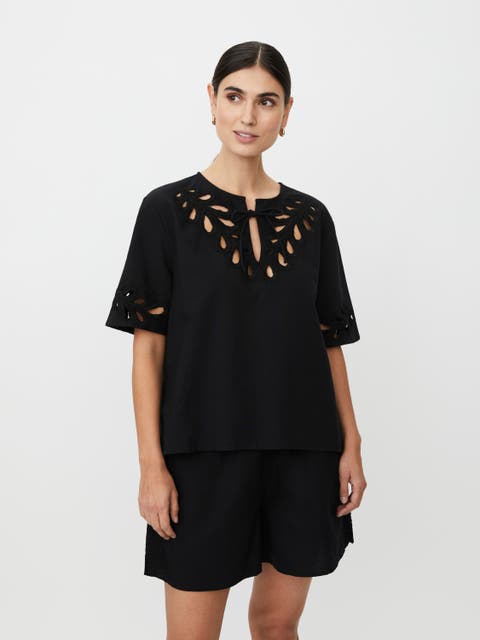MaDyselle Cutwork Detail Blouse