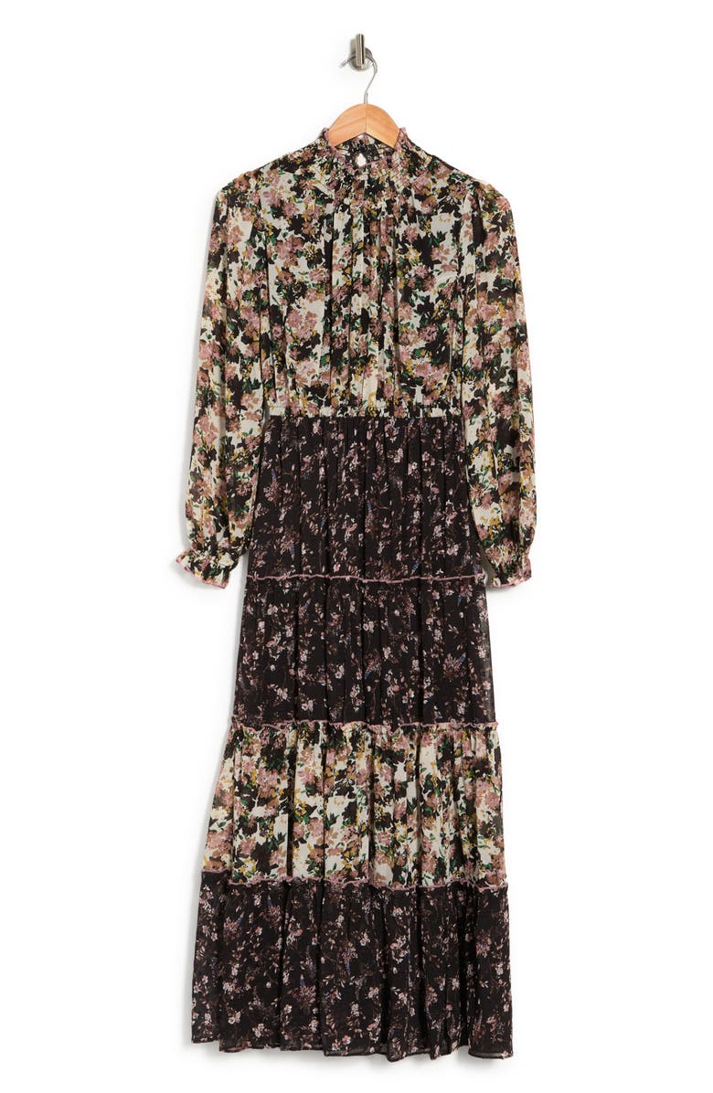 MELLODAY Smocked Mock Neck Dress, Alternate, color, 