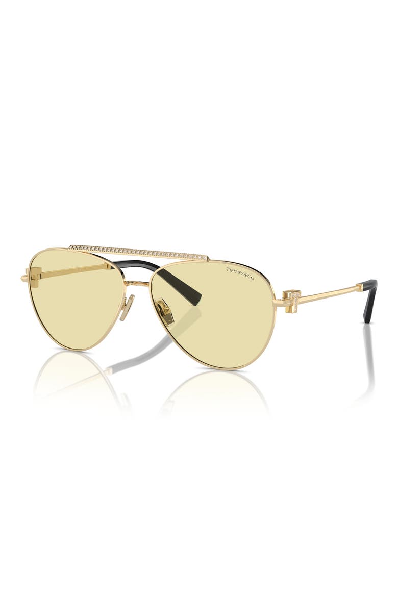 59mm Polarized Pilot Sunglasses, Alternate, color, PALE GOLD