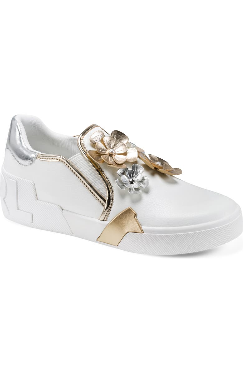 KARL LAGERFELD PARIS Maude Fleur Slip-On Sneaker, Main, color,