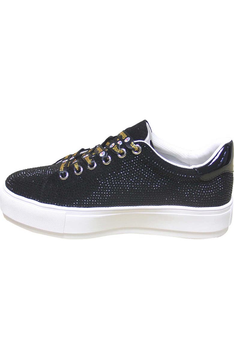 CUCE Women's Cuce Black Pittsburgh Steelers Team Color Crystal Sneakers, Alternate, color,