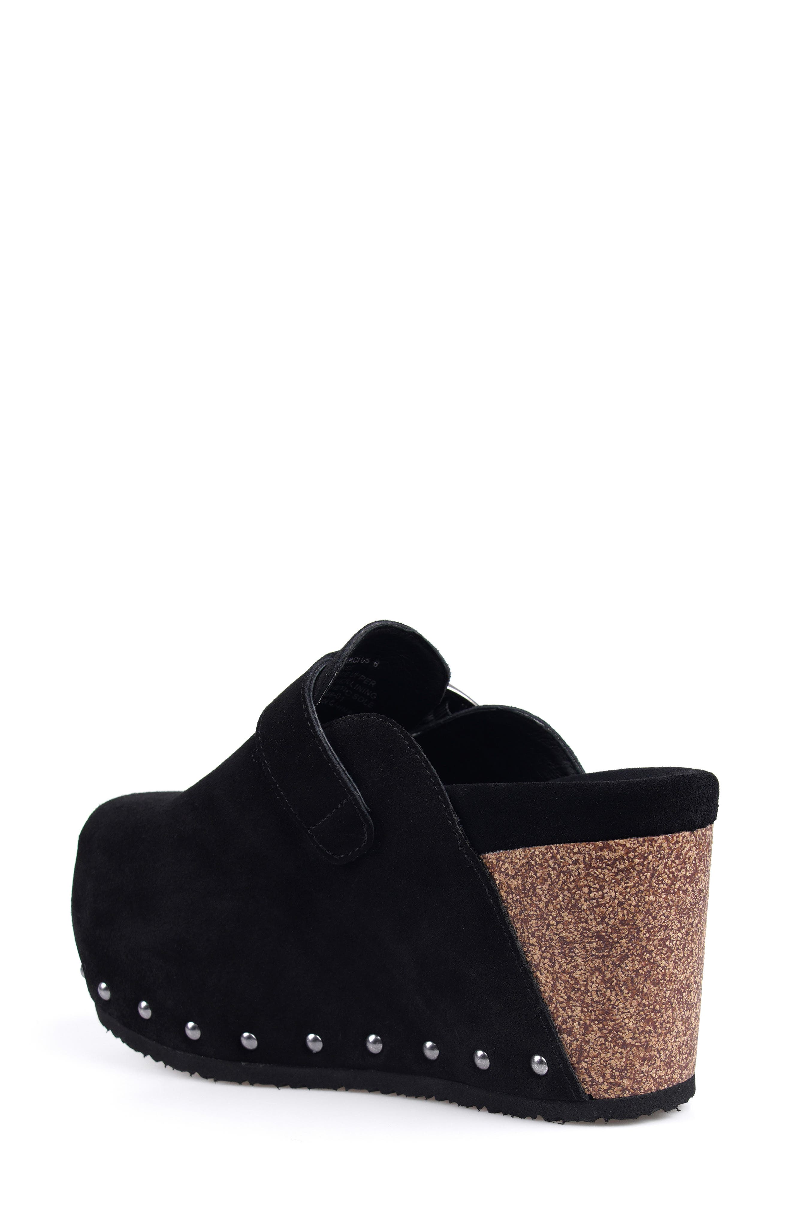ZIGI Cuna Platform Clog, Alternate, color, Black Suede