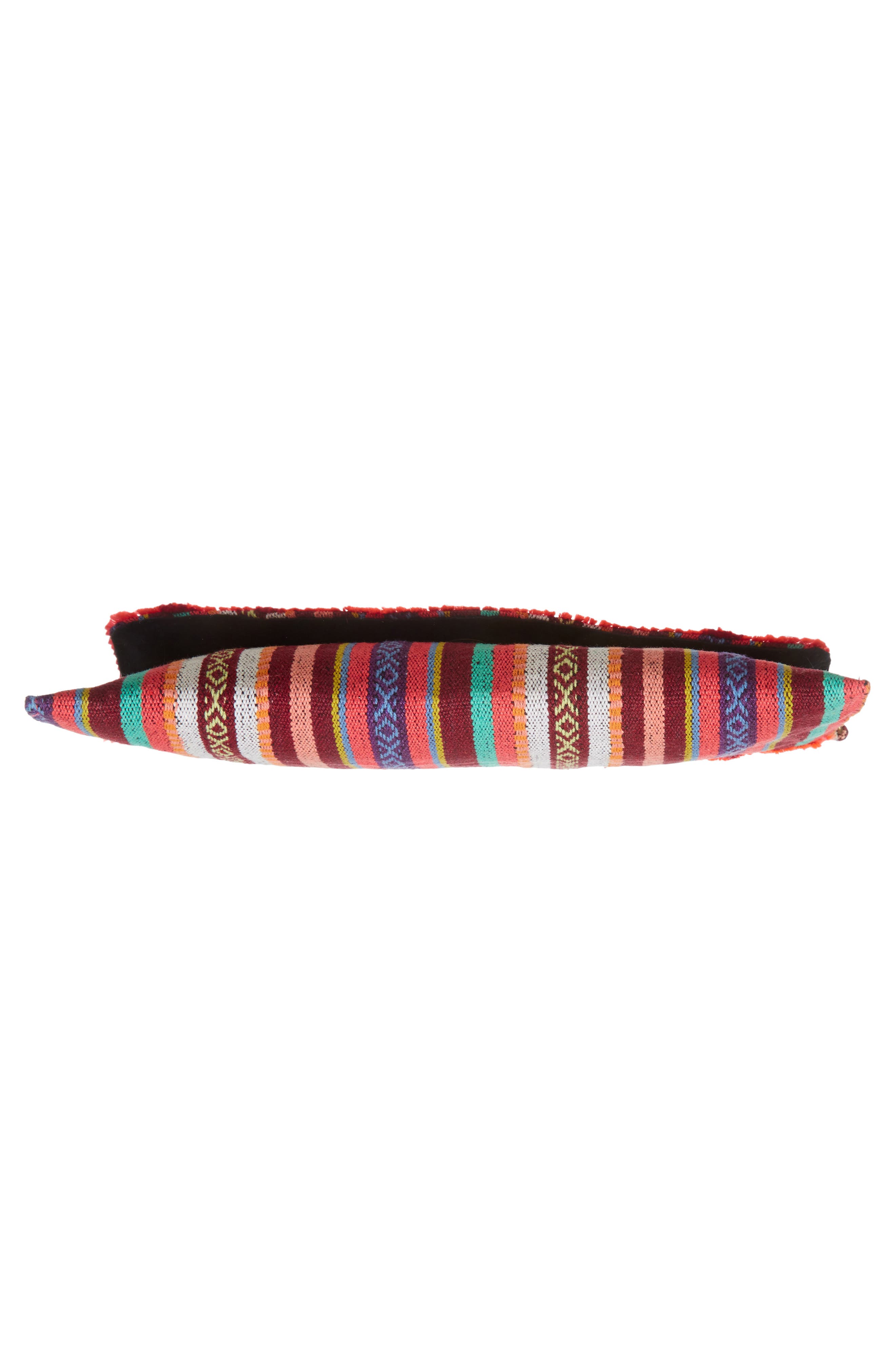Steven by Steve Madden Jaura Beaded Envelope Clutch, Alternate, color, RED/ MULTI